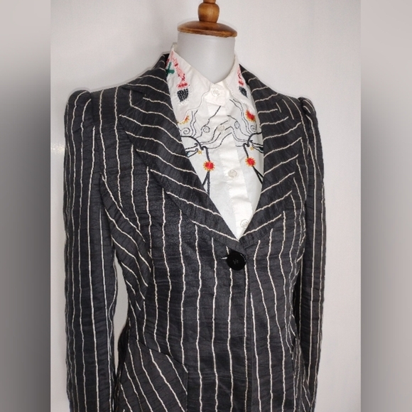 RETRO ARMANI COLLEZIONI PINSTRIPE JACKET - Picture 12 of 13